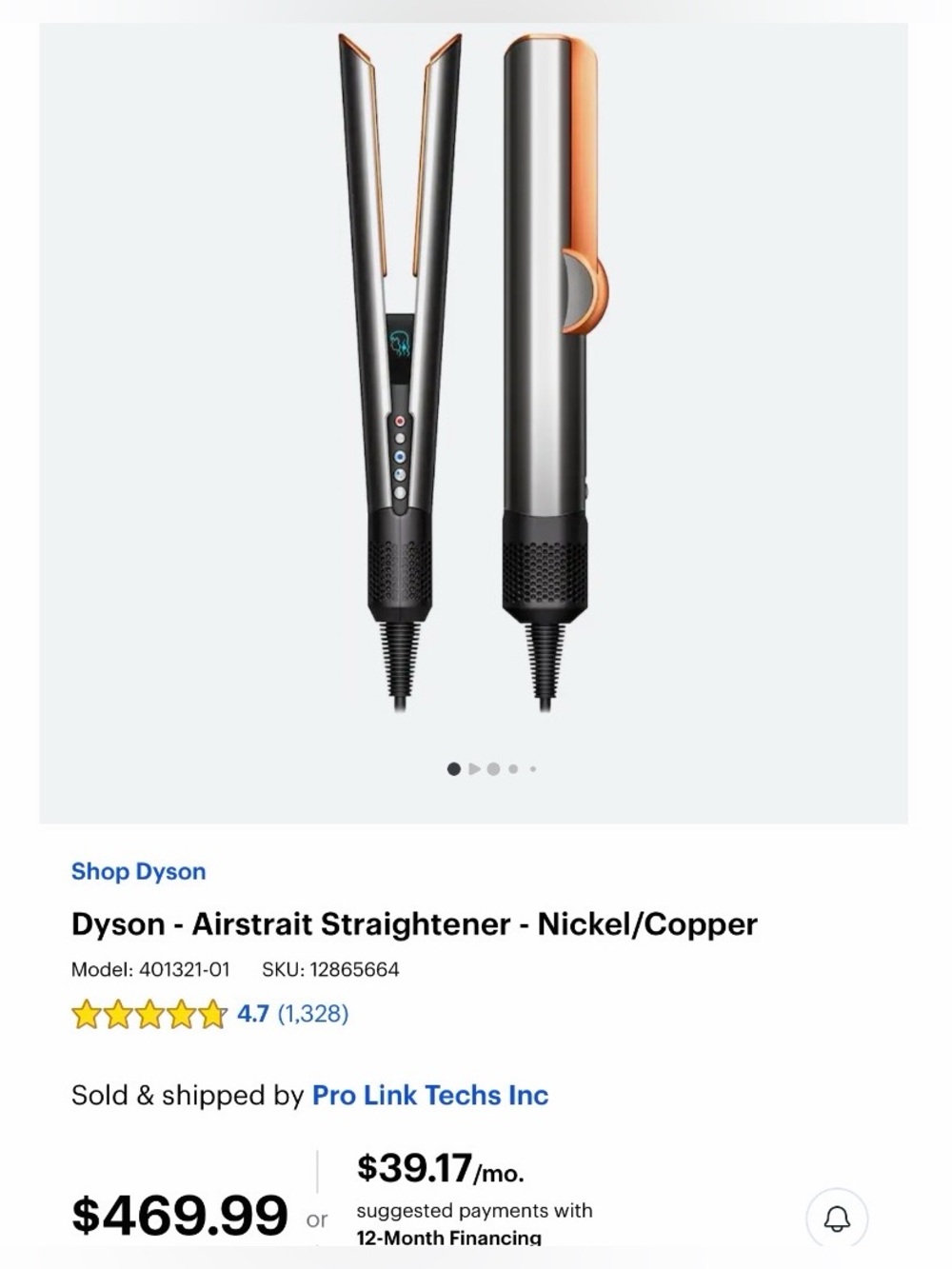 Dyson Airstrait Straightener